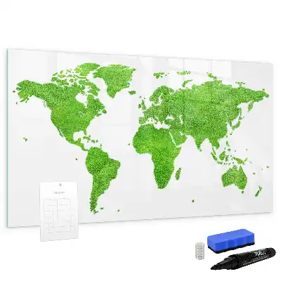 Magnetisch glazen schrijfbord met print van groen gras