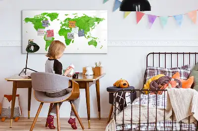 Magnetisch glazen schrijfbord met print van groen gras