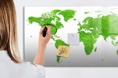 Magnetisch glazen schrijfbord met print van groen gras