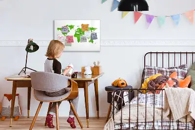 Magnetisch glazen schrijfbord met print van groen gras