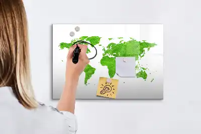 Magnetisch glazen schrijfbord met print van groen gras