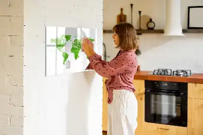 Magnetisch glazen schrijfbord met print van groen gras