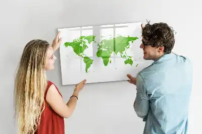 Magnetisch glazen schrijfbord met print van groen gras