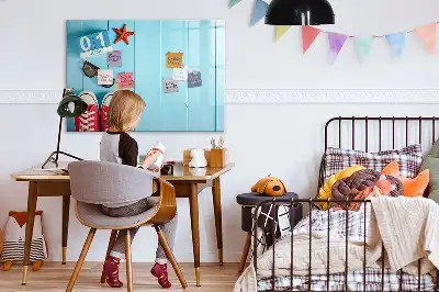 Beschrijfbaar glazen magneetbord met design Eerste zomerdag