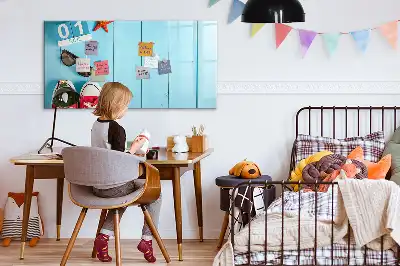 Beschrijfbaar glazen magneetbord met design Eerste zomerdag