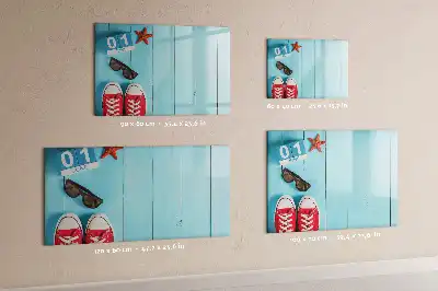 Beschrijfbaar glazen magneetbord met design Eerste zomerdag
