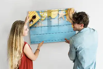 Magnetisch glazen schrijfbord voor notities en foto's voor strandaccessoires