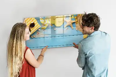Magnetisch glazen schrijfbord voor notities en foto's voor strandaccessoires