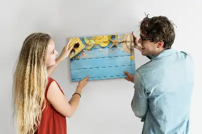 Magnetisch glazen schrijfbord voor notities en foto's voor strandaccessoires
