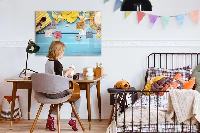 Magnetisch glazen schrijfbord voor notities en foto's voor strandaccessoires