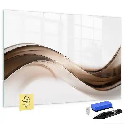 Magnetisch glazen schrijfbord met abstract lijnontwerp