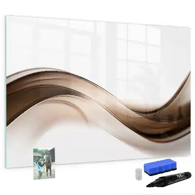 Magnetisch glazen schrijfbord met abstract lijnontwerp