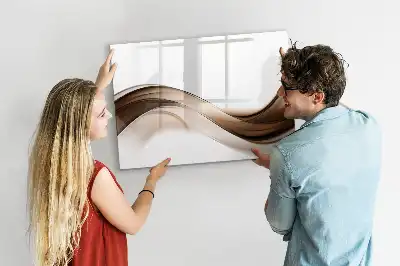 Magnetisch glazen schrijfbord met abstract lijnontwerp