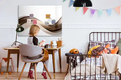 Magnetisch glazen schrijfbord met abstract lijnontwerp