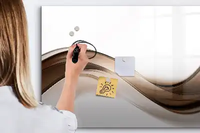 Magnetisch glazen schrijfbord met abstract lijnontwerp