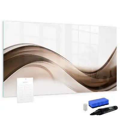Magnetisch glazen schrijfbord met abstract lijnontwerp