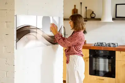 Magnetisch glazen schrijfbord met abstract lijnontwerp