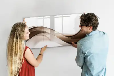 Magnetisch glazen schrijfbord met abstract lijnontwerp