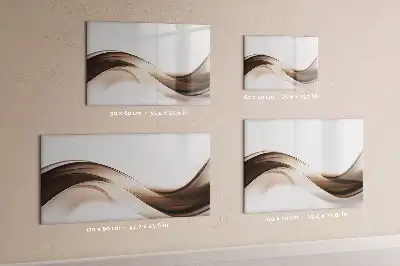 Magnetisch glazen schrijfbord met abstract lijnontwerp