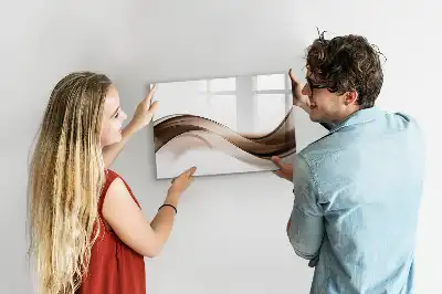 Magnetisch glazen schrijfbord met abstract lijnontwerp