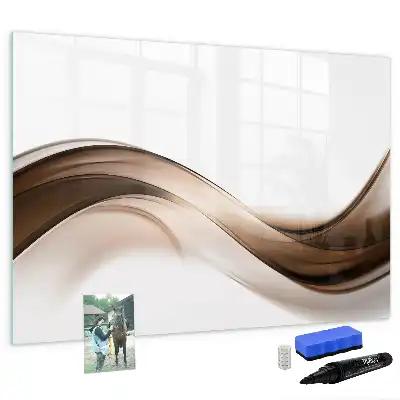 Magnetisch glazen schrijfbord met abstract lijnontwerp