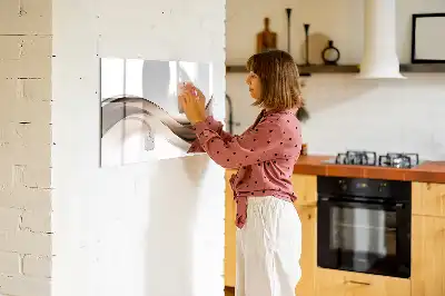 Magnetisch glazen schrijfbord met abstract lijnontwerp
