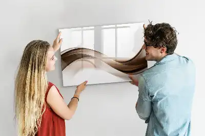 Magnetisch glazen schrijfbord met abstract lijnontwerp