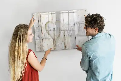 Beschrijfbaar glazen magneetbord met liefdestekst design
