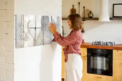 Beschrijfbaar glazen magneetbord met liefdestekst design