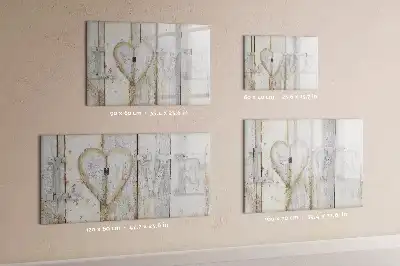 Beschrijfbaar glazen magneetbord met liefdestekst design