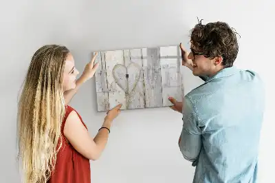 Beschrijfbaar glazen magneetbord met liefdestekst design