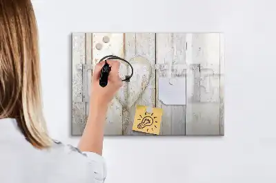 Beschrijfbaar glazen magneetbord met liefdestekst design