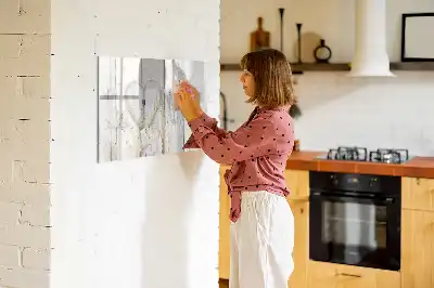 Beschrijfbaar glazen magneetbord met liefdestekst design