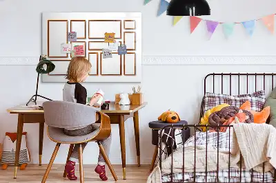 Magnetisch glazen schrijfbord voor notities en foto's met houten frame