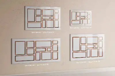 Magnetisch glazen schrijfbord voor notities en foto's met houten frame