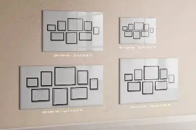 Magnetisch glazen schrijfbord voor notities en foto's met zwart frame