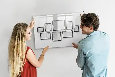 Magnetisch glazen schrijfbord voor notities en foto's met zwart frame
