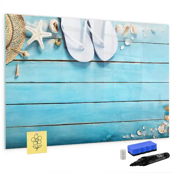 Magnetisch glazen schrijfbord voor notities en foto's vakantie-accessoires