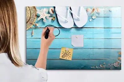 Magnetisch glazen schrijfbord voor notities en foto's vakantie-accessoires