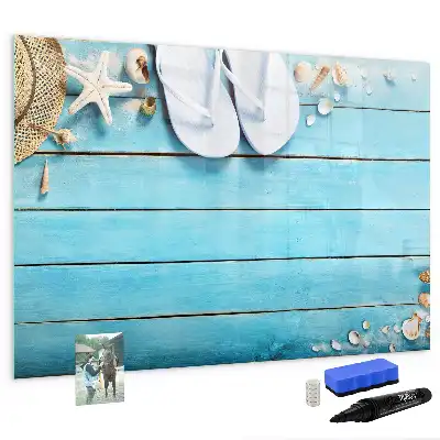 Magnetisch glazen schrijfbord voor notities en foto's vakantie-accessoires