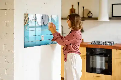 Magnetisch glazen schrijfbord voor notities en foto's vakantie-accessoires