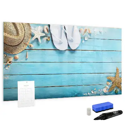 Magnetisch glazen schrijfbord voor notities en foto's vakantie-accessoires