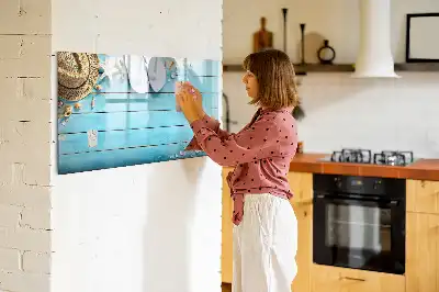 Magnetisch glazen schrijfbord voor notities en foto's vakantie-accessoires