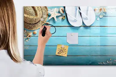 Magnetisch glazen schrijfbord voor notities en foto's vakantie-accessoires