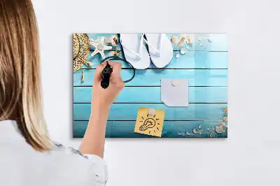 Magnetisch glazen schrijfbord voor notities en foto's vakantie-accessoires
