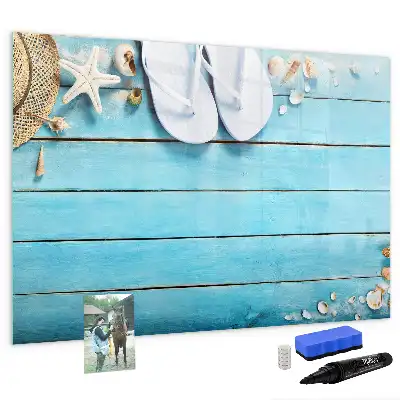 Magnetisch glazen schrijfbord voor notities en foto's vakantie-accessoires