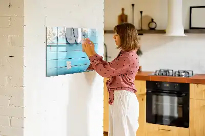Magnetisch glazen schrijfbord voor notities en foto's vakantie-accessoires