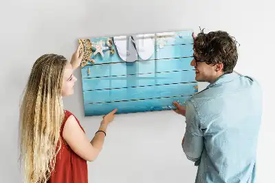 Magnetisch glazen schrijfbord voor notities en foto's vakantie-accessoires