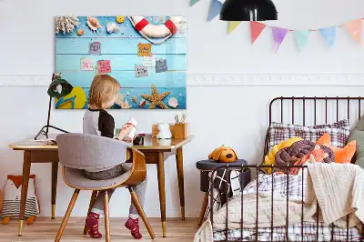 Beschrijfbaar glazen magneetbord met design