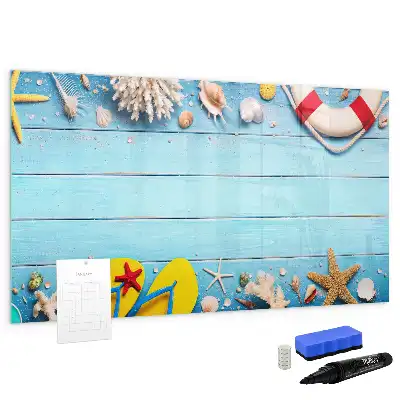 Beschrijfbaar glazen magneetbord met design
